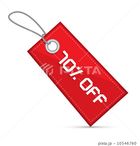 Seventy Percent Off Red Discount Sale Paper Label, Tag With Strings Seventy Percent Off Red Discount Sale Paper Label, Tag With Strings 10546760