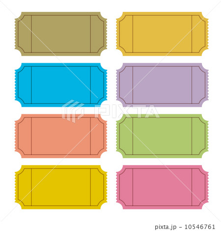 Colorful Vector Ticket Set Illustration Colorful Vector Ticket Set Illustration 10546761