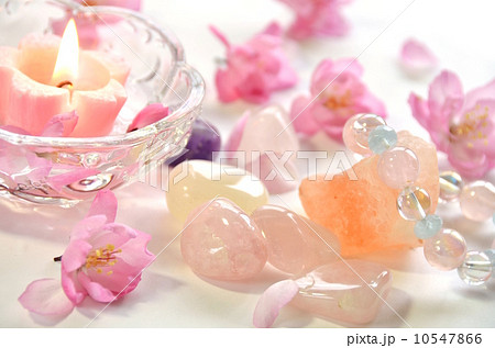 キャンドルと天然石 10547866
