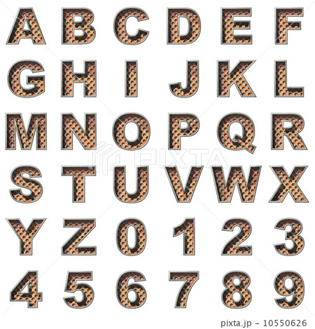 old metal alphabet on white background 10550626