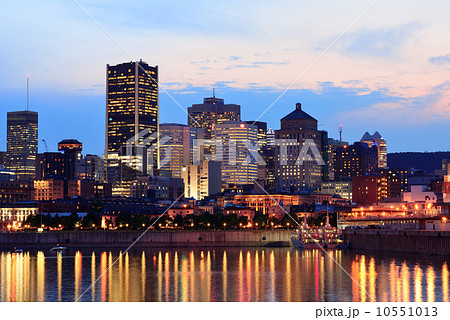 Montreal over river at sunset 10551013