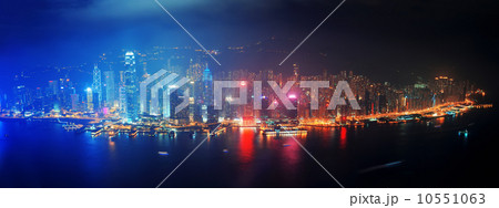 Hong Kong aerial night 10551063