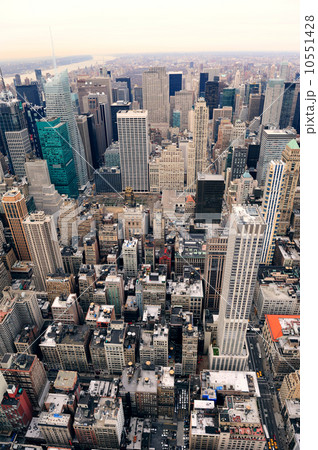 New York City Manhattan street aerial view 10551428
