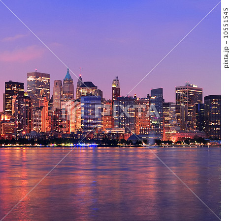 New York City Manhattan dusk panorama 10551545