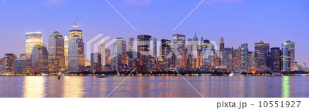 New York City Manhattan dusk panorama 10551927