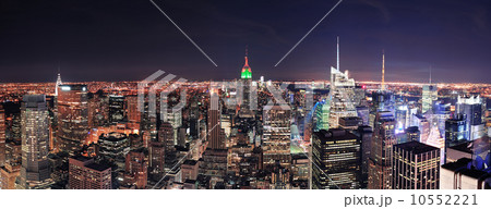 New York City Manhattan skyline at night 10552221