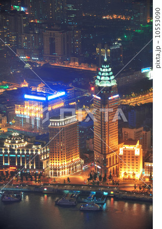 Shanghai aerial at dusk Shanghai aerial at dusk 10553090