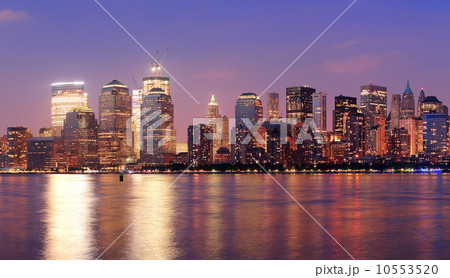 New York City Manhattan dusk panorama 10553520