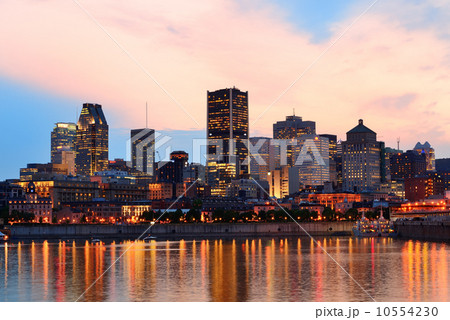 Montreal over river at sunset 10554230