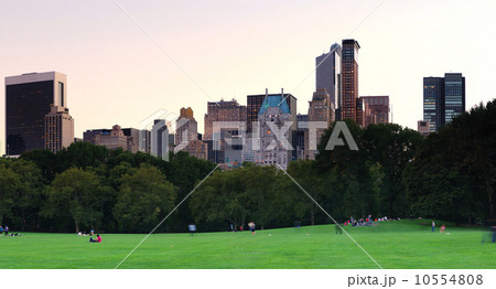 New York City Central Park at dusk panorama 10554808