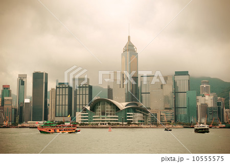 Hong Kong skyline with boats Hong Kong skyline with boats 10555575