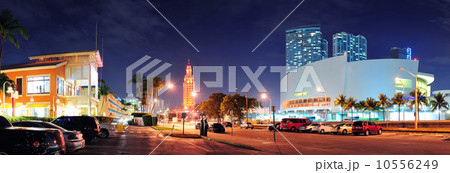 Miami downtown street panorama Miami downtown street panorama 10556249