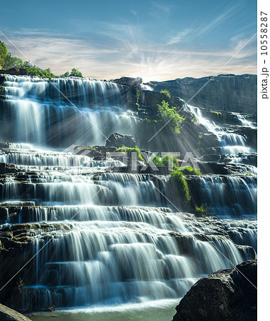 Tropical rainforest landscape with Pongour waterfall. Vietnam 10558287