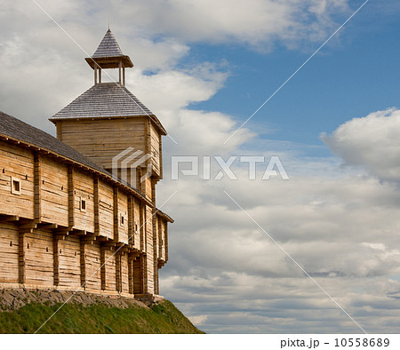 Medieval watchtower on the brink of precipice Medieval watchtower on the brink of precipice 10558689