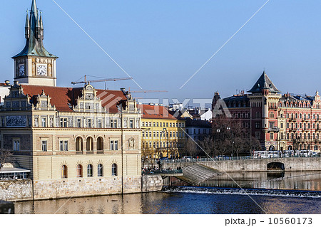 View to the Prague Old Town (Smetanovo Nabrezi) 10560173
