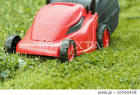 new lawnmower on green grass 10560438
