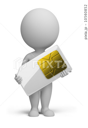 3d small people - sim card 10560852