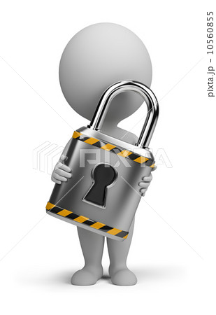 3d small people - lock 3d small people - lock 10560855