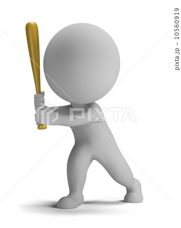 3d small people - baseball 3d small people - baseball 10560919