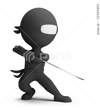 3d small people - ninja 3d small people - ninja 10560962