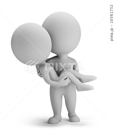 3d small people - girl in her arms 10561752