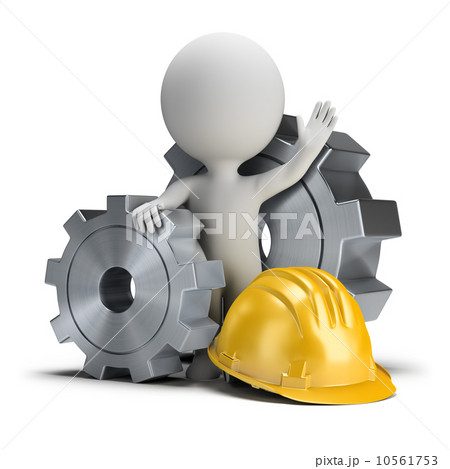 3d small people - gears and helmet 3d small people - gears and helmet 10561753