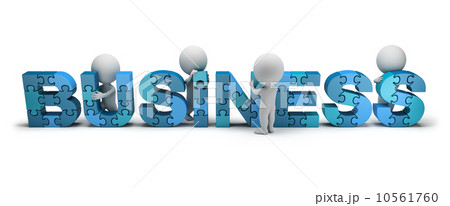 3d small people - concept of creating a business 10561760