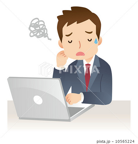 ビジネスマン　表情　PC 10565224