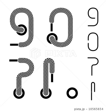 shoe lace number 9 0 question exclamation dot mark 10565654