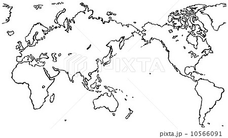 世界地図 毛筆イラスト 手描きのイラスト素材 10566091 Pixta