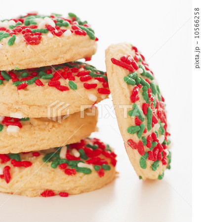 Studio Shot of christmas cookies with sprinkles Studio Shot of christmas cookies with sprinkles 10566258