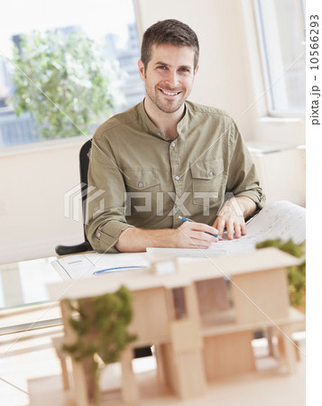 Portrait of architect working in office Portrait of architect working in office 10566293
