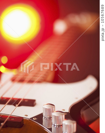 Close up of bass guitar Close up of bass guitar 10567689