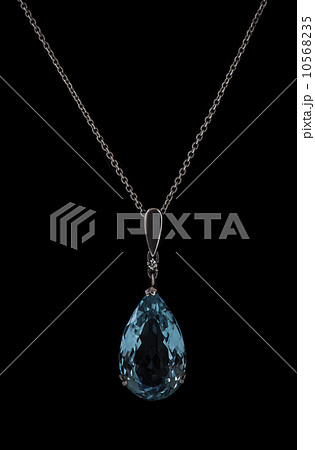 Studio shot of beautiful necklace with blue stone 10568235