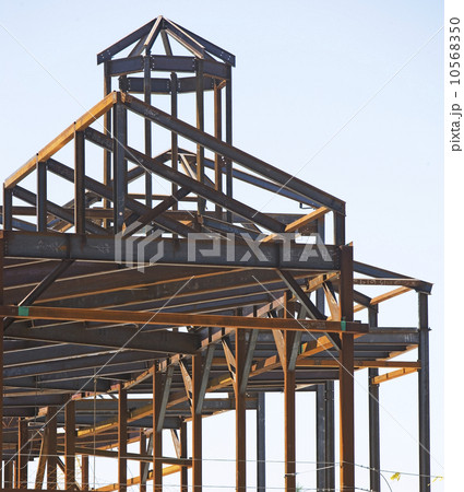 Steel frame at construction site 10568350