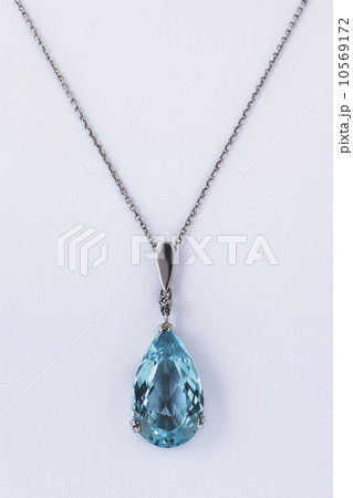 Studio shot of beautiful necklace with blue stone 10569172