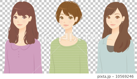 いろいろな髪型の女性 10569246