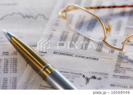 Studio Shot of document, pen and spectacles 10569549
