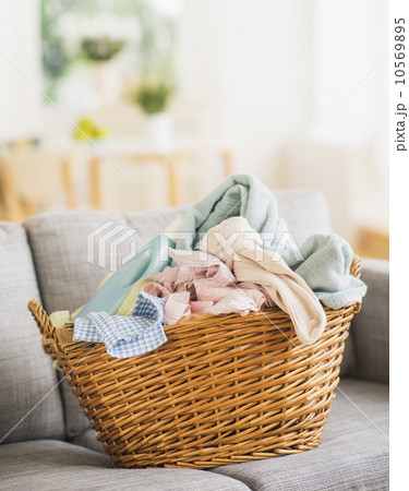 Laundry basket on sofa 10569895