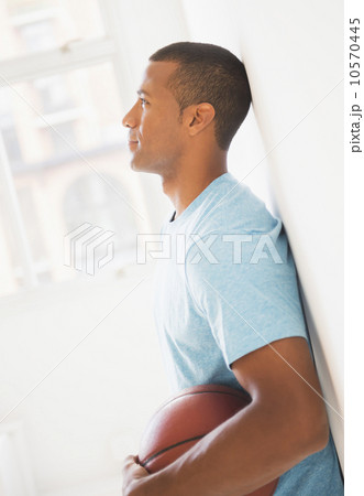 Young man with basketball 10570445
