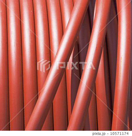 Close up of rolled hose 10571174