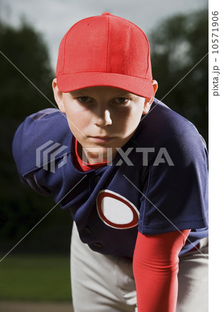 Baseball pitcher getting ready to throw ball 10571906
