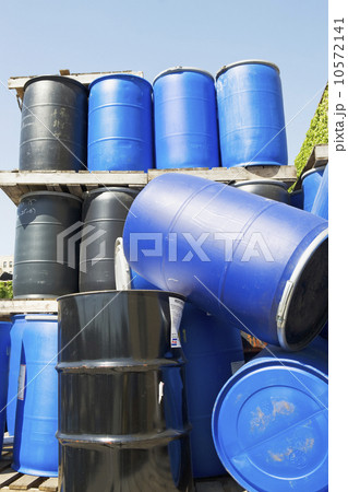 Stacks of toxic waste barrels 10572141