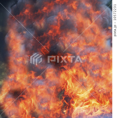 Full frame view of fire and smoke 10572231