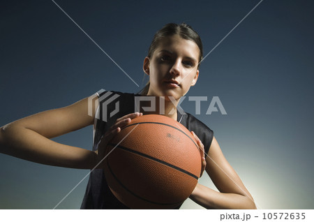 Girl holding basketball Girl holding basketball 10572635