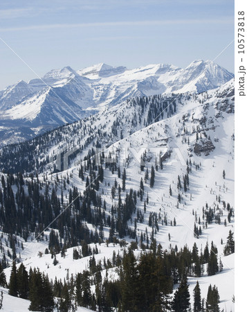 Snow covered mountains, Wasatch Mountains, Utah, United States 10573818