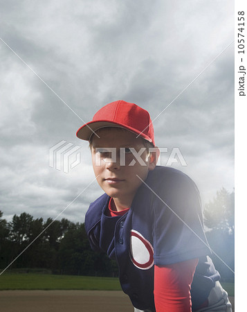 Baseball pitcher getting ready to throw ball 10574158