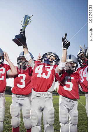 Football team with trophy Football team with trophy 10574555