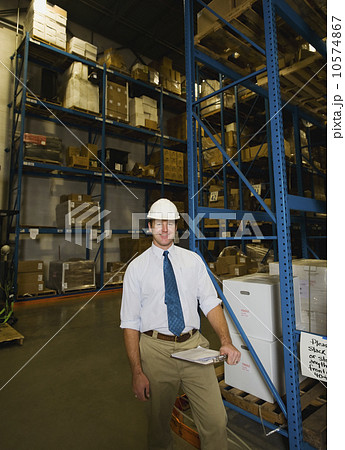 Warehouse worker with clipboard Warehouse worker with clipboard 10574867