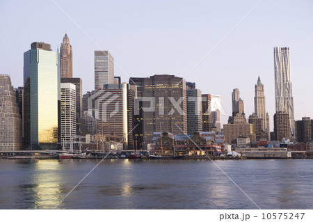 USA, New York State, New York City, Manhattan, Skyscrapers of Manhattan at dusk USA, New York State, New York City, Manhattan, Skyscrapers of Manhattan at dusk 10575247